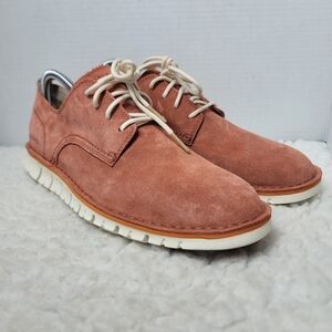 Cole Haan ZeroGrand Suede Oxford Shoes Men’s 9M Rust Brown Grand.OS Lace Up Up
